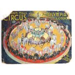 Bertram Mills Circus, Olympia - 'The Grand Caroussel', original hand painted poster artwork, on