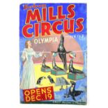 Bertram Mills Circus, Olympia - Knies Sea Lions and Penguins, original poster artwork, marked