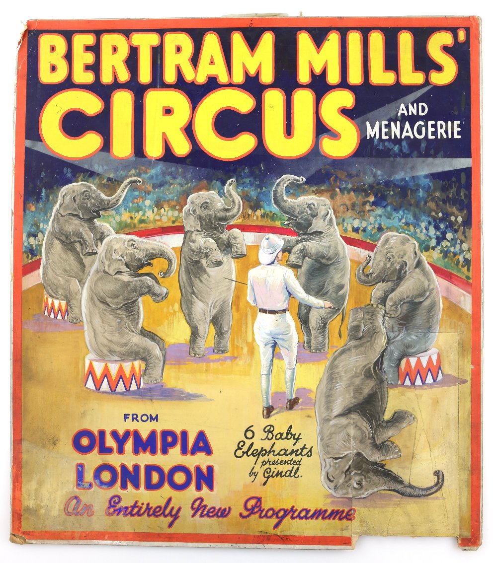 Bertram Mills Circus and Menagerie, Olympia - '6 baby elephants by Gindl' (1935), original hand