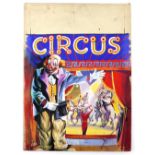 Circus - Featuring a clown, ring master and horses, original hand painted poster artwork, on