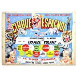 Cirque Espagnol - Original hand painted poster artwork, on board, 37.5 x 49.5 cm. Provenance: From