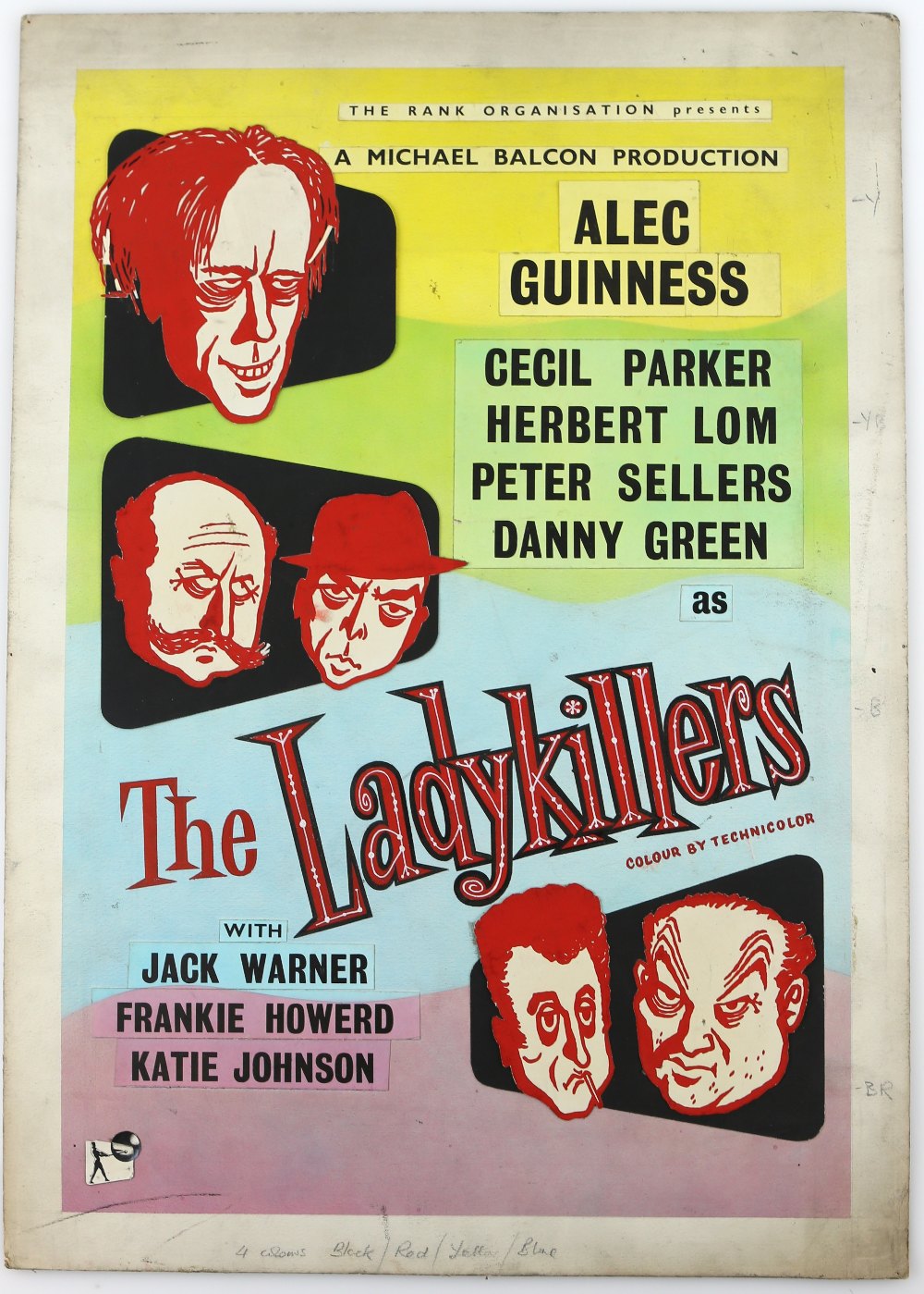 The Ladykillers (1955) Original hand painted artwork for the UK One Sheet film poster of the