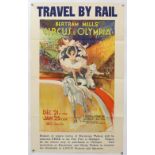 Bertram Mills' Circus at Olympia - Six original circus posters from the 1930's, travel style with