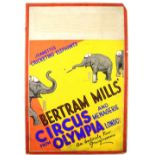 Bertram Mills Circus and Menagerie from Olympia (1930's) 'Jeanette's Cricketing Elephants', original