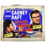 Each Dawn I Die (1939) - Original hand painted poster artwork, Gangster film starring James Cagney