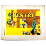 Destry (1954) - Original hand painted poster artwork, starring Audie Murphy as Tom Destry, on board,