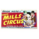 Bertram Mills Circus, Olympia - Three clowns, original hand painted poster artwork, on board, 25 x