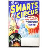 Billy Smart's Circus (1933), 'The Fairyland Fantasy', original hand painted poster artwork, on