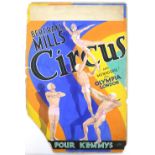 Bertram Mills' Circus at Olympia - The Four Kemmys (1933), original hand painted poster artwork,