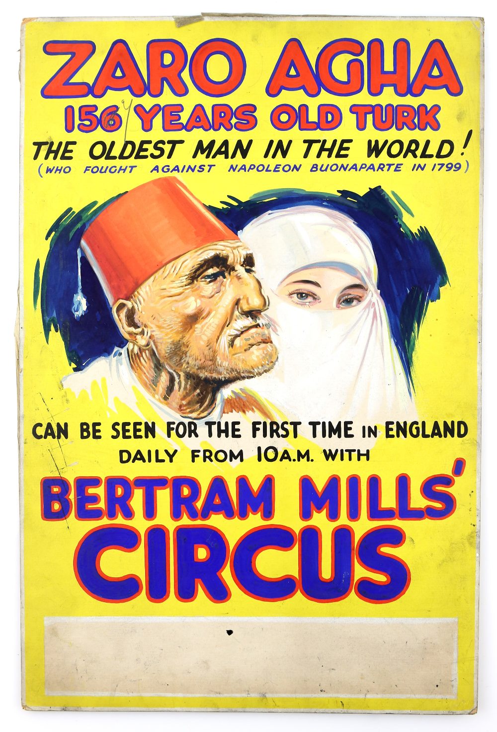 Bertram Mills Circus - 'Zaro Agha', '156 years old Turk, The oldest man in the World! Who fought