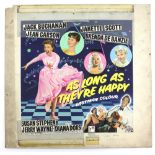 As Long As They're Happy (1955) - Original hand painted poster artwork, starring Jack Buchanan,