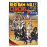 Bertram Mills Circus - Original hand painted artwork for the show at Olympia Grand Hall Dec 22 to