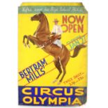 Bertram Mills Circus Olympia - Xifra and his High School Horse (1931), original hand painted
