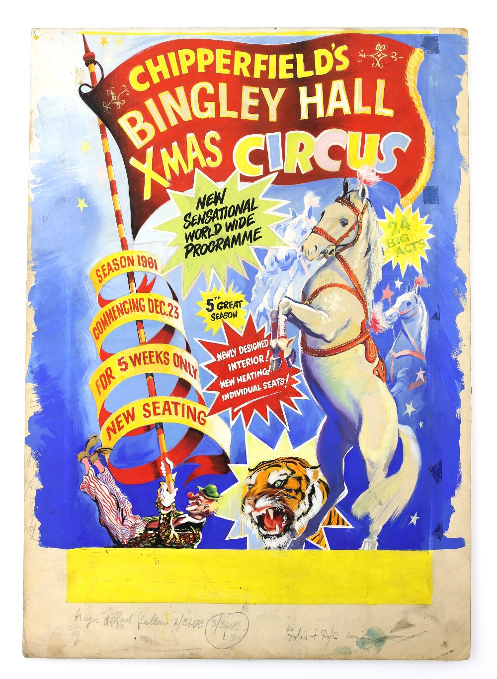 Chipperfield's Bingley Hall (Birmingham) Xmas Circus, 1981, 5th great season, original hand