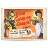 Ride Clear of Diablo! (1954) - Original hand painted poster artwork, Western starring Audie