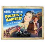 Pirates of Monterey (1947) - Original hand painted poster artwork, starring Maria Montez and Rod