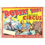 Robert Bros. Mammoth Circus - 'Patronised by Royalty and Televised by the BBC', original hand