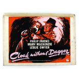 Cloak Without Dagger (1956) - Original hand painted poster artwork, directed by Joseph Stirling,