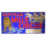 Bertram Mills Circus - 'Negus The Wire-Walking Lion', original hand painted poster artwork, on