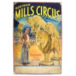 Bertram Mills Circus and Menagerie - 'Togare and his Lions' (1932), original hand painted poster