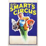 Billy Smart's Circus - Clowns, original hand painted poster artwork, on board, 61 x 34 cm.