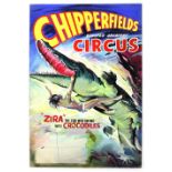 Chipperfields Europe's Greatest Circus - Zira the Girl who swims with Crocodiles, original hand