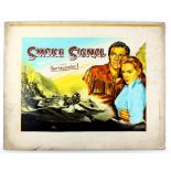 Smoke Signal (1955) - Original hand painted poster artwork, starring Dana Andrews, on board, 47 x 59