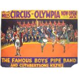 Bertram Mills' Circus - 'The Famous Boys' Pipe Band and Cuthbertsons Kilties from the Queen Victoria