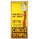 Bertram Mills Circus at Olympia - 'It's Unique and Stunning', original hand painted poster