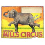 Bertram Mills Circus and Menagerie - One of the Six Elephants, original hand painted poster artwork,