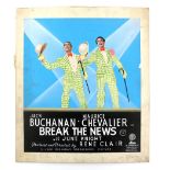 Break The News (1938) - Original hand painted poster artwork, British Musical directed by Rene Clair