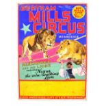 Bertram Mills Circus - 'Alexander and his Lions including Negus the wire-walking Lion', (1952),