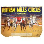 Bertram Mills Circus and Menagerie (1936) - 'The four Cosmaries', original hand painted poster