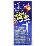 Bertram Mills Circus and Fun Fair, Olympia, featuring acrobat, chimps and clown, original hand