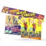 Bertram Mills' Circus and Fun Fair - Ten original circus posters from the 1950's, flat, 32 x 51 cm