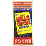 Bertram Mills Circus, Olympia, '20th Season' (1946) the first show since 1939, original hand painted