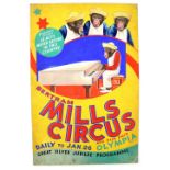 Bertram Mills Circus and Fun Fair, Olympia, Chimpanzees and one playing a piano, Silver Jubilee (