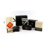 Bilora Bella 35 mm camera, Polaroid 320 Land camera, SX-70 Model 2, 268 Flashgun, 16mm , Pathe
