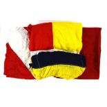 Ten Royal Navy pennants/signal flags