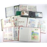 Albums(15), stock books World stamps with Great Britain including decimal mint issues, First Day