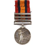 Queens South Africa medal to 42444. GNR. F. HOWARD. 87TH. BTY. R.F.A with three clasps. Transvaal,