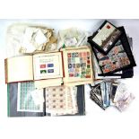 World stamps on album leaves, old auction folders, mint sheets, Australia, Papua New Guinea,