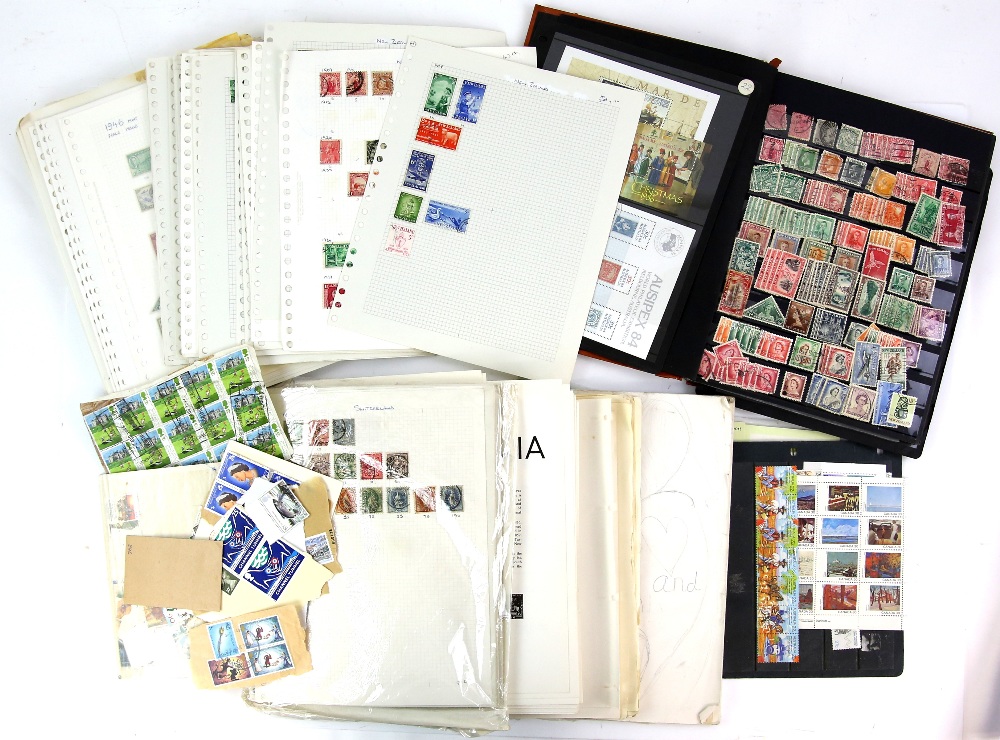 Various Stamps on Album leaves, Old Approval Books with Australia, Canada, New Zealand, South - Image 2 of 2