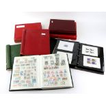 Large world stamp collection in albums, stock books with old Schaubek album Great Britain from 1941,