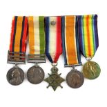 21180 Dr (DRV) J. E. Smith 38th BTY R.F.A, Queens South Africa Medal with three clasps, Transvaal,