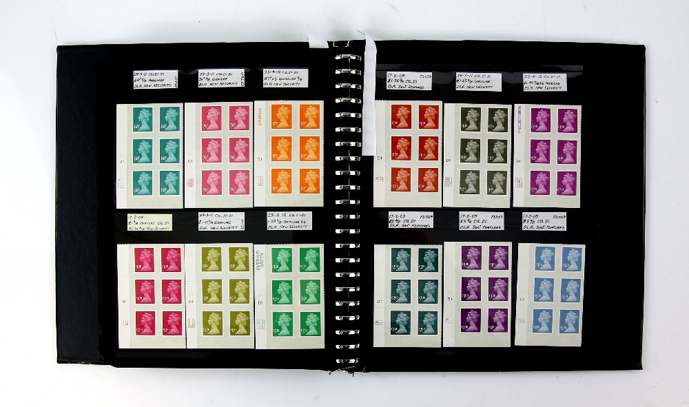 Great Britain 2 Albums Queen Elizabeth II decimal cylinder block of six - machins, castle high - Image 3 of 3