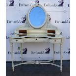 White painted dressing table.