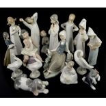 Collection of 15 Lladro figures.