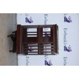 Mahogany revolving bookcase and yew veneered revolving bookcase, (2),.