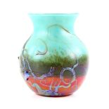 Jean- Pierre and Samuel Cinquillli (French 20th Century) glass vase signed on base, 22cm high .